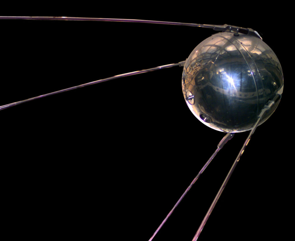 A replica of the Russian satellite — Sputnik.
